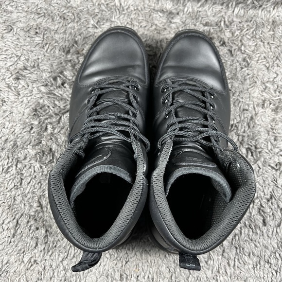 Nike Manoa Boots Mens 11 Leather Triple Black 454350-003 Hiking Shoes main image 6
